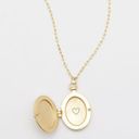 Gorjana  Bali Antique Locket Necklace Gold Brushed Texture Like New Condition Photo 1