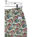 American Vintage Vintage 90s Shorts Womens 26" High Rise Floral Print Denim Crean Pink Blue Photo 1