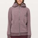 Lululemon  Scuba Hoodie Classic Cotton Fleece Size 6 Stripe Heathered Antique Photo 9