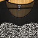 Torrid  | Black Mesh Illusion Top Leopard Peplum Plus Size 3X Photo 2