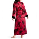 In Bloom  by Jonquil I Floral Full Length Satin-Like Belted Robe w Velvet Sleeves Photo 1