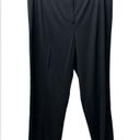 Lafayette 148  Contemporary Stretch Menswear Pants Size 14W Black High Rise Wool Photo 1