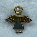 Vintage IMO 1995 Guardian Angel Pin Brooch Pendant Halo Wings Gold Silver Color Photo 13