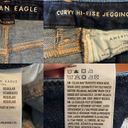 American Eagle AEO  Womens Jeans Curvy High Hi Rise Jegging Blue Denim Stretch 6 Photo 8