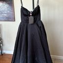 House Of CB  'Mademoiselle' Black Satin Tulle Midi Dress NWT Photo 5