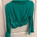 ZARA Green  Blouse Photo 3