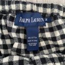 Ralph Lauren women M 100% cotton pull on plaid pj pants black & white Photo 3