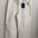 Gap  High Rise Wide Leg Crop Jeans Ivory Striped Photo 0