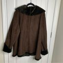 Lane Bryant  brown faux fur faux suede leather coat size 28 penny lane Photo 1