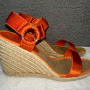 Ralph Lauren Lauren  Shoes Women's 7.5B Indigo Orange Espadrille Wedge Ankle Photo 4