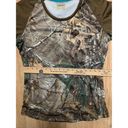 Cabela's  Women’s Short Sleeve V-neck T-shirt Size L Green Brown Camouflage Knit Photo 5