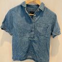 J.Crew Blue Wash Collard Shirt Photo 0