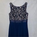 Eliza J  Navy Blue Sleeveless Chiffon Bridesmaid Evening Formal Gown Dress Photo 3