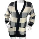 Cyrus  Knits Womens Size S Cardigan Sweater Oversized Gingham Black White Photo 10