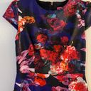 Betsey Johnson  Cap Sleeve Floral Scuba Midi Dress Photo 6