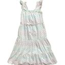 Draper James  RSVP Rainbow Embroidered Flutter Sleeve Sun Dress XS White Photo 2