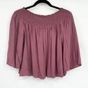 Talula  Purple Smocked Off The Shoulder Swing Blouse Size XS Photo 0