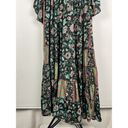 Karma Highway Black Teal Paisley Butterfly Short Sleeve Tiered Maxi Dress OS Size undefined Photo 5