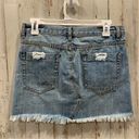 superdown NWT  Denim Mini Skirt Raw Hem Distressed Photo 5