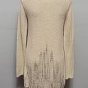 BKE  Boutique tank metallic fringed cardigan size small Photo 6