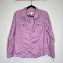 Christopher & Banks  | Purple Polka Dot Button Down Shirt Small Photo 1