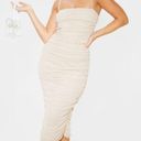 Pretty Little Thing Strappy Mesh Rouched Midaxi Dress Photo 0