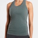 Athleta  Momentum sleeveless dark green shine sparkly racerback tank top size M Photo 0