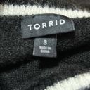 Torrid  Black Red  Sequin Star Plaid Lip Crew Pullover sweater size 3x Photo 5