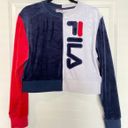 FILA Terrycloth Cropped Sweatshirt Photo 0