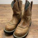 Ariat  Boots Women's 9.5 B Fatbaby Western Cowboy Saddle Brown Leather 10000860 Photo 0