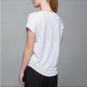 Lululemon  Weekend Short Sleeve in Desert Snake White Silver Fox / White T-Shirt Photo 1