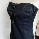 Flavio Castellani Black Lace Up Corset Strapless Bustier dress Italian SZ 42 Photo 8