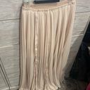 Cato  XS Blush pleated maxi skirt with slits in front Photo 3