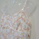 Gap  Silk Vintage Y2K Slip Tank Top Babydoll Floral Botanical Print Size Medium Photo 4