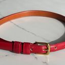 Coach Leather Belt with Brass Buckle in Red Size 26 / XS Photo 0