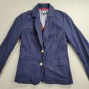 Tommy Hilfiger  Womens Blazer Size 4 Blue Tailored Fit Gold Buttons Career Work Photo 13