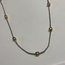 Monet Signed  Necklace Two Tone 16 Inch Photo 2