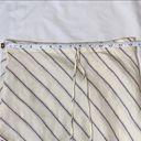 LUCHA the Label Linen Handkerchief High Low Stripe Cream Beige Skirt Sz 4 Tan Photo 6