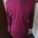 J.Jill  maroon tuck scoop neckline long sleeve top Photo 1