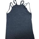 Chaser  Navy Blue Solid Strappy Back Cut Out Tank Top Women's Medium Photo 0