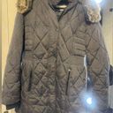 Apt. 9 Gray  warm winter coat.. size medium, accents waist with a fur hood! Photo 0