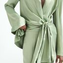 ZARA NWT  GREEN KNOTTED SATIN EFFECT BLAZER 7668/527. Size large. Photo 5