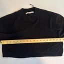 ZARA  Women's Crew Neck Pullover Crop Sweatshirt Long Sleeve Black Size Small Photo 4