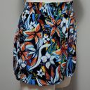 Apt. 9  black tropical floral Challis pull on shorts size medium Photo 3