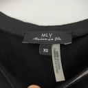 MLV Collection MLV Distressed Linen Tee Shirt in Black size XS Photo 2