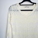 Woolrich Cream Fair Isle Semi-sheer Thermal Long Sleeve Tee Photo 2