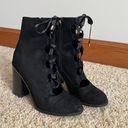 Indigo rd. Open-Front Lace-Up Booties Photo 2