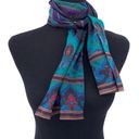 Liz Claiborne VTG  Paisley Neck Scarf Turquoise Blue Photo 0