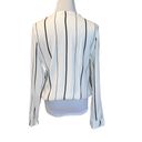 Honey Punch  WOMEN WHITE BLACK STRIPED WRAP BLOUSE STYLE T1758C SIZE SMALL V NECK Photo 82