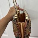 Alesia Bianchi Floral Cork Clutch/ Crossbody Purse With Gold Chain & Gold Handle Photo 8